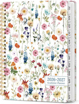 Wildflowers Planner 2026-2027 Quiet Design Planner for Focus and Routine, 146 Pages with No Excess Clutter