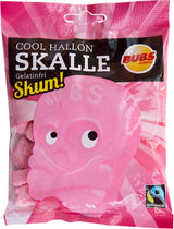 Bubs Godis Cool Hallonskalle Skum – Novelty Skull Candy for Halloween Treat Bowls, Gelatine-Free Swedish Sweets for Children