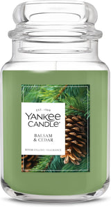 Yankee Candle Balsam & Cedar Scented Candle – Nightly Relaxation Ritual Candle for Stress Relief