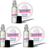 MOBETTER FRAGRANCE OILS Powder Fresh Scent Perfume Fragrance Body Oil Unisex - Durable Glass Applicator for Gym Bag and Commute