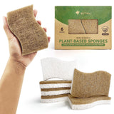 AIRNEX Portable Kitchen Sponge for Patio and Camping, Durable Coconut Fiber Dish Scrubber