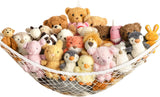 WOVOWO Plush Toy Hammock – Bohemian-Style Corner Wall Net for Cozy Nursery and Playroom Styling