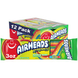 Airheads Xtremes Belts Blue Raspberry Sour Candy, 18 Individually Wrapped 2 oz Chewy Belts in Bulk Pack – Spill Proof Travel Snack for Road Trips and Camping Coolers