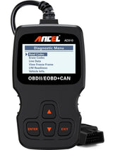 ANCEL AD310 Universal Fault Code Reader – Minimalist Black Diagnostic Scanner with Clearly Labeled Buttons