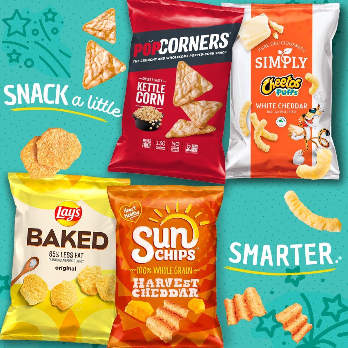 Smartfood Popcorn 40-Count Variety – Low Calorie, Low Carb Snack for Health-Conscious Snackers