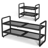 Aero Stiletto Tower – Pet-Friendly Closet Organizer, 2-Tier Heavy-Duty Mesh Wire Shoe Tower