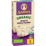 Annie's Homegrown Organic Macaroni and Cheese Shells – Fast Late-Night Pasta for Dorm Room Kitchenette and Shared Apartment Cooking, 6 oz