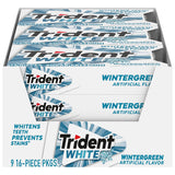 Trident White Sugar-Free Gum – Valentine's Day and Galentine's Treat for a Whitening, Fresh-Breath Care Kit, Peppermint, Spearmint, Wintergreen