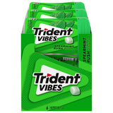 Trident Vibes Spearmint Rush Sugar-Free Chewing Gum – Commuter Car Cup Holder Stash for Pre-Meeting Freshness, 6 Bottles