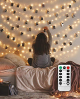 LECLSTAR 50 LED Photo Clip String Lights – Spa Like Bathroom Ambiance for Self Care and Bath Rituals