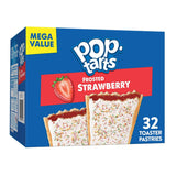 Pop-Tarts Toaster Pastries Frosted Strawberry 32ct – Pre-Sealed Twin-Pouches for Outdoor Adventures and Sports Games