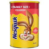 Nesquik Strawberry Powder Drink Mix – Resealable Jar Strawberry Milk Mix with Long 10-Month Shelf Life, 35.5 oz