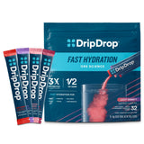 DripDrop Hydration - Juicy Variety Electrolyte Powder Packets - Daily Clean-Ingredient Hydration for Home Office and Kitchen Counter Routines