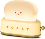 QANYI Kawaii Toast Bedside Lamp – Sweet Valentine's Day Gift for Her, Dimmable Cute Light for Dorm and Bedroom
