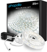 phopollo 6500K LED Strip – Crisp Daylight White for Craft Tables, Sewing Stations, and Detail Work