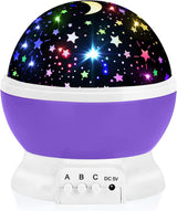 Pet & Kid Friendly Night Light – Battery & USB Powered Star Projector with No Open Flame, Ideal for Dark Room Comfort