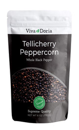 Viva Doria Black Peppercorns – Resealable Pouch for Outdoor Kitchens, Tailgates, and Backyard Cookouts