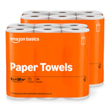 Amazon Basics 2-Ply Flex-Sheets Paper Towels, Low-Distraction Household Roll for Quick Task Switching
