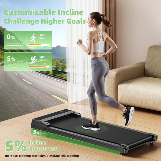 1-6 km/h motor speed range suited for office walks to brisk walking