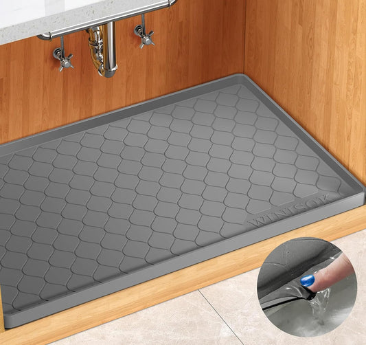100% waterproof silicone construction with raised perimeter edge to contain pooled liquid