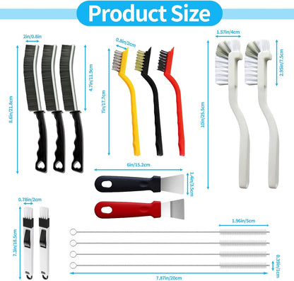 16Pcs Deep Cleaning Brush Set – Clean Living Essential for Pet Owners and Sensitive Households