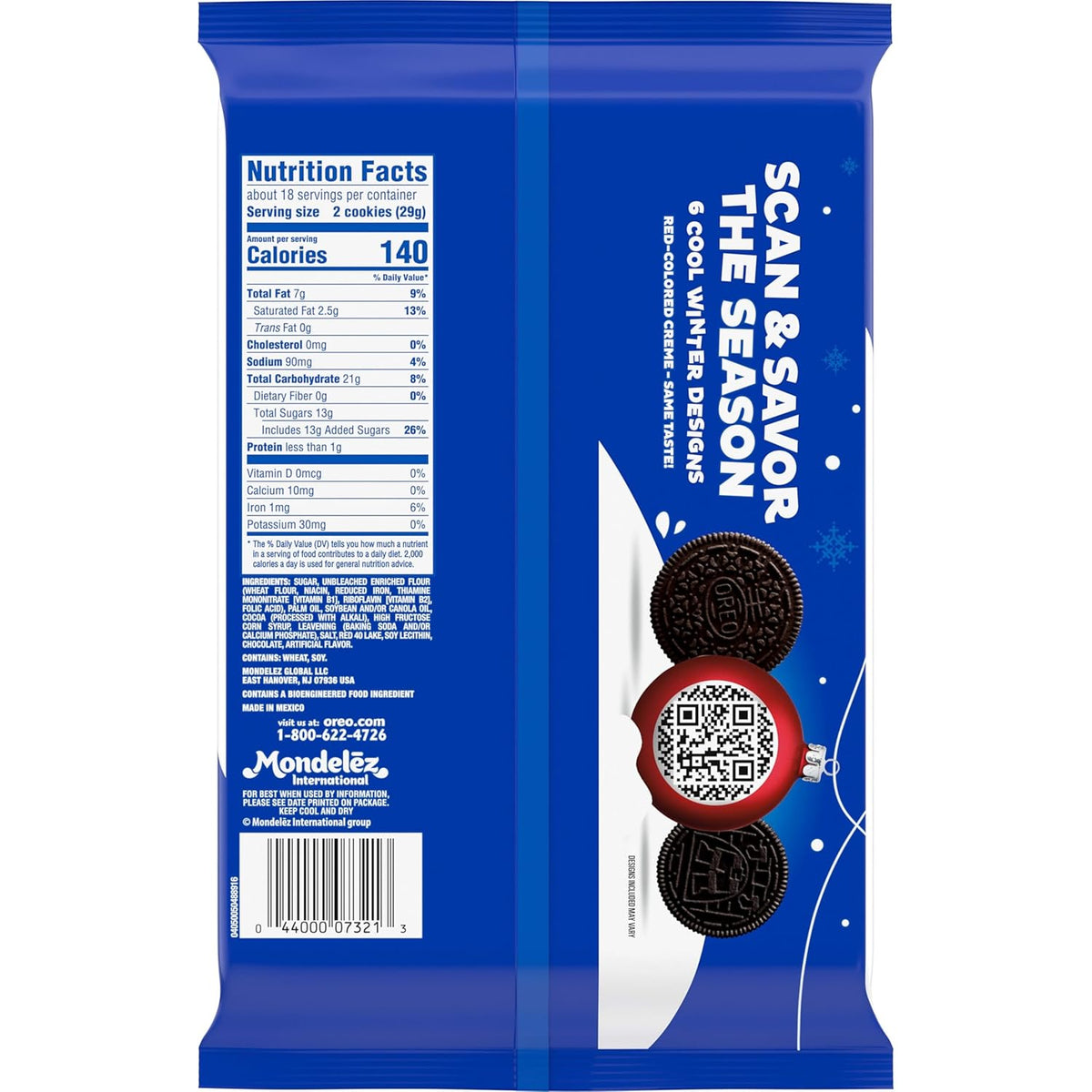 18.71 oz family-size resealable pouch with festive holiday packaging artwork