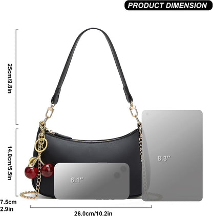 23 Color Underarm Bag with Cherry Charm – Everyday Carry for Farmers Market and Festivals