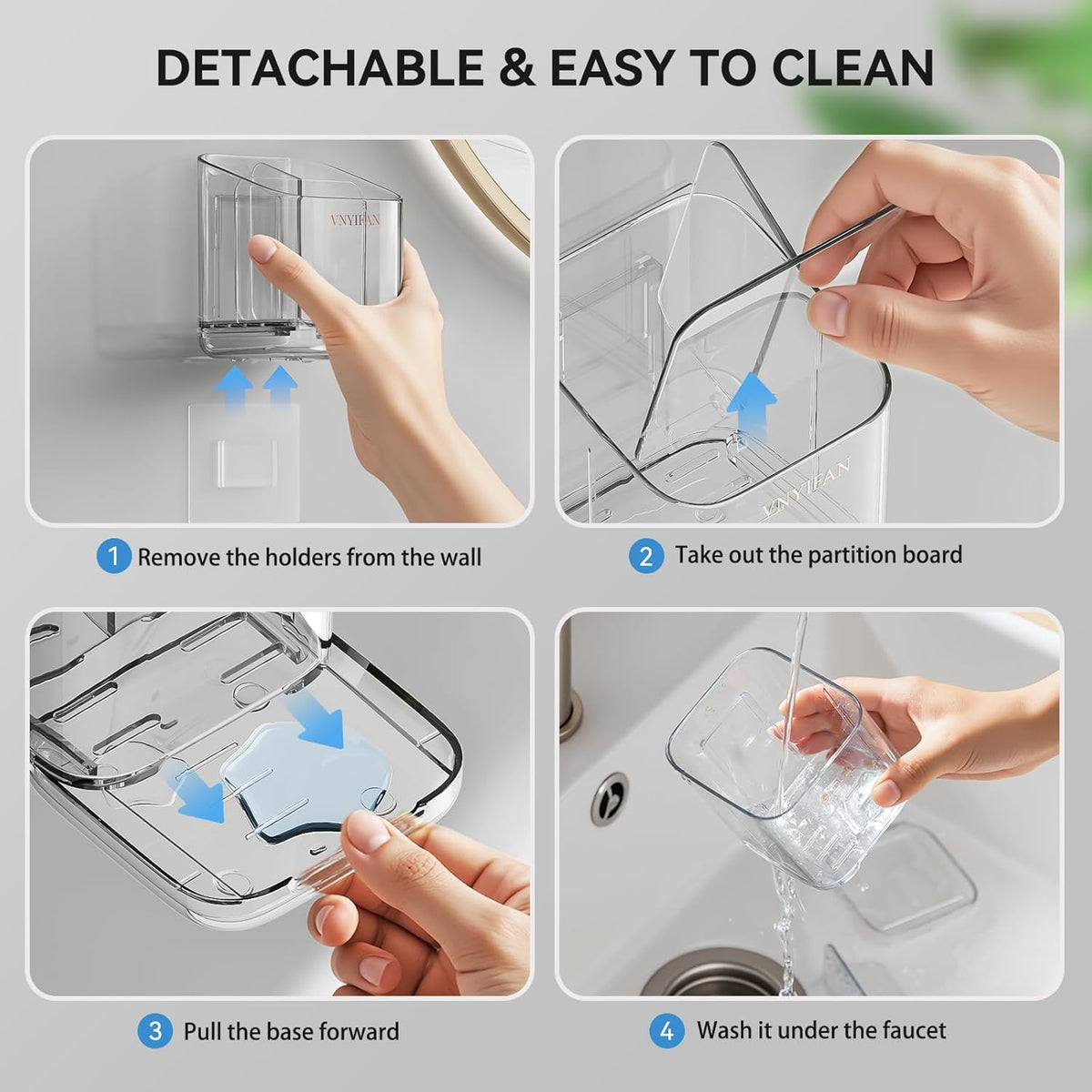 3-Slot Slide-Out Toothbrush Holder – Useful Gift for Couples Moving Into Their First Home
