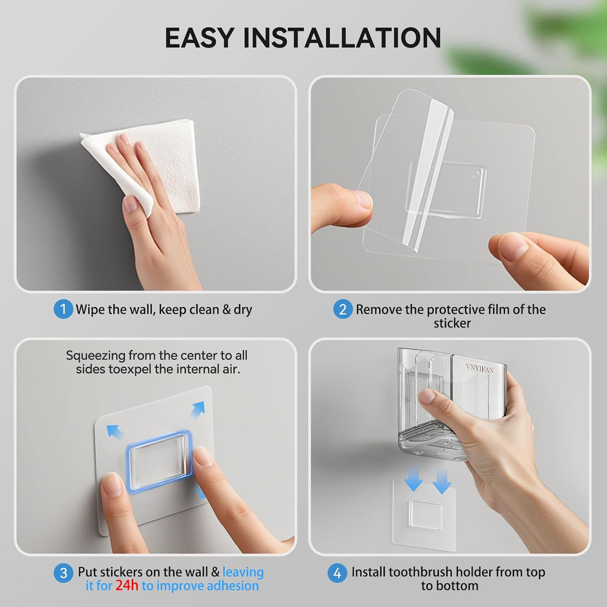 3-Slot Slide-Out Toothbrush Holder – Useful Gift for Couples Moving Into Their First Home