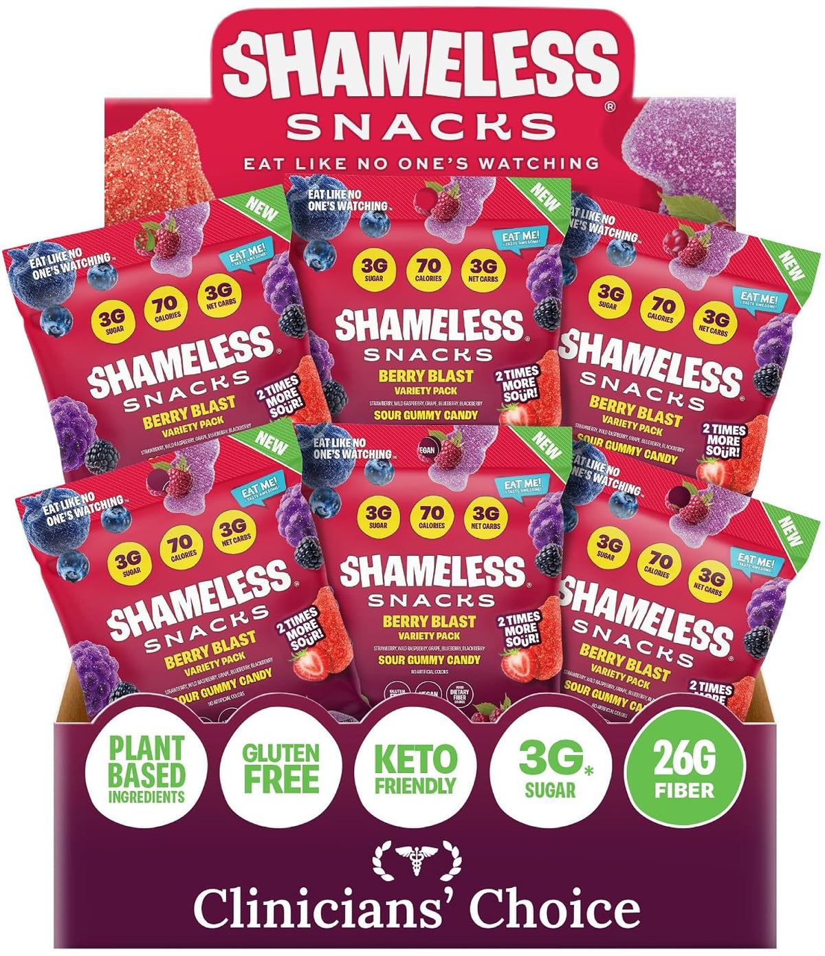 3g net carbs and 70 calories per bag for keto and low-calorie diets