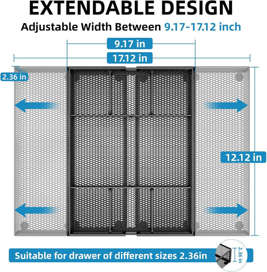 4+1 removable dividers producing up to 10 adjustable compartments