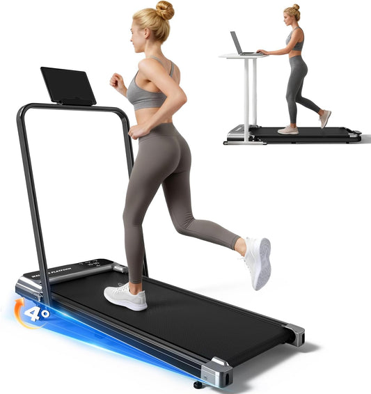 4-degree manually adjustable incline for elevated calorie burn