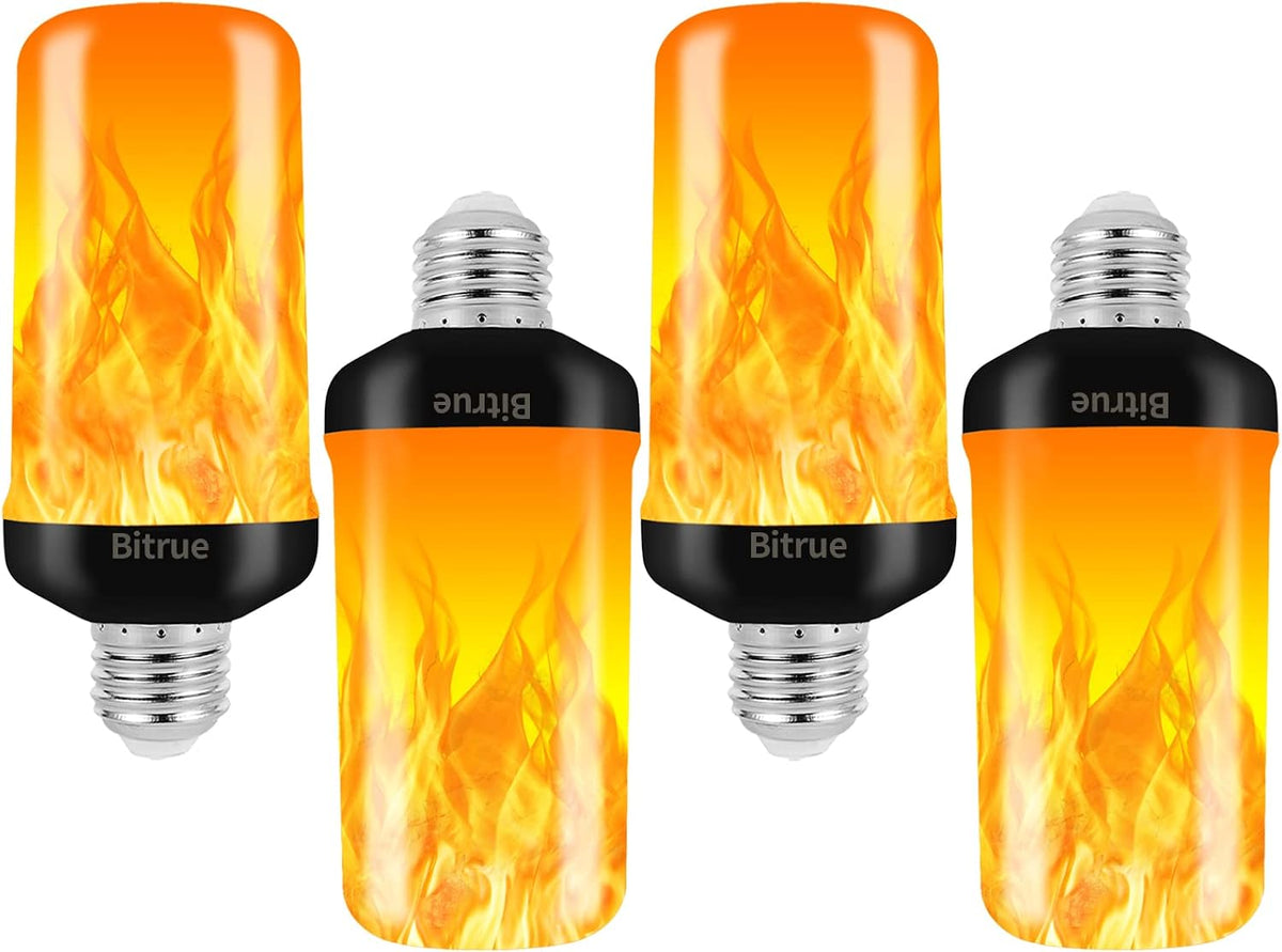 4 lighting modes: flickering flame, general light, breathing, and gravity-induced upward flame