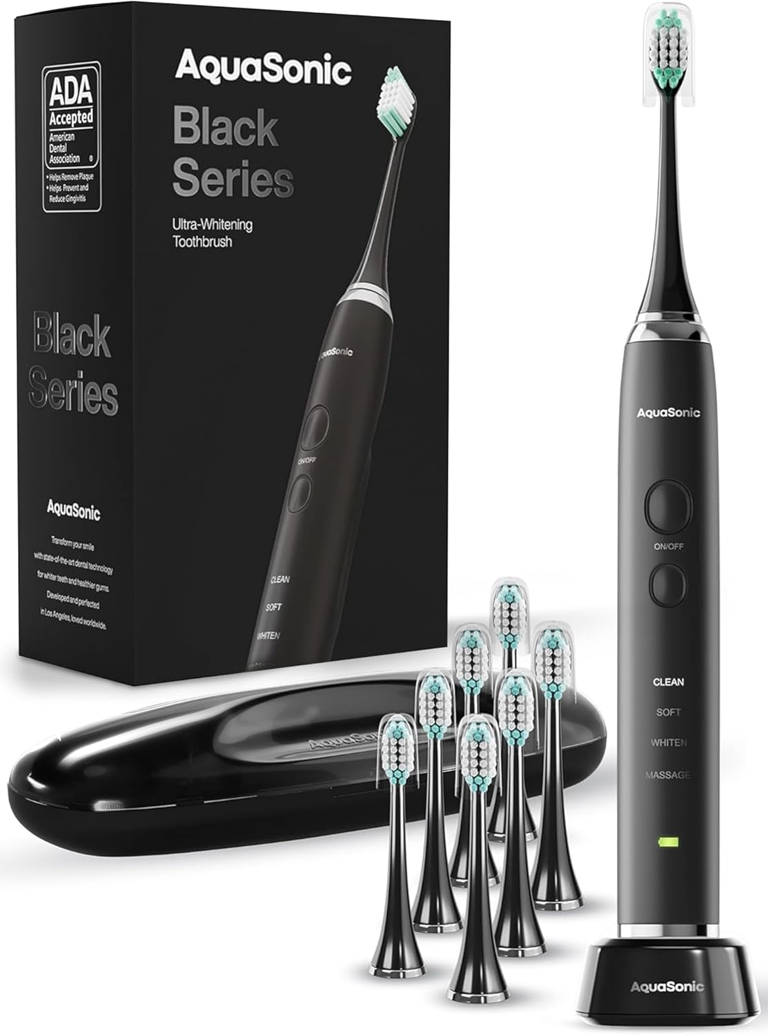 40,000 vibrations per minute sonic motor with 4 brushing modes (clean, soft, whiten, gum care)