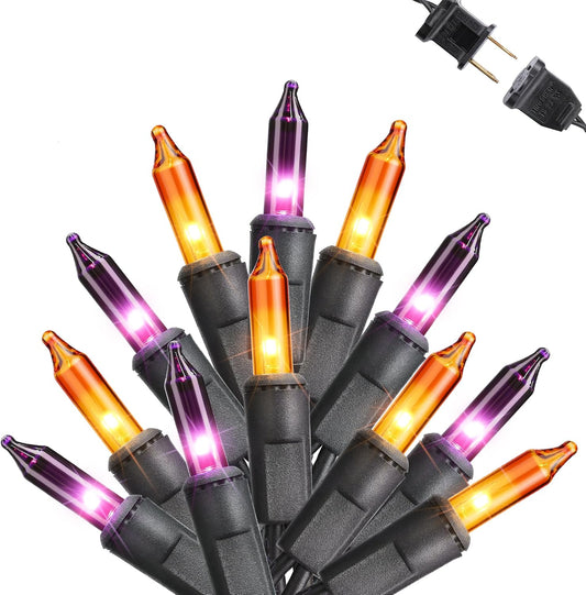 50-count incandescent mini bulbs on 12.5ft strand (with 3-inch spacing) — base configuration scales to 25ft, 48ft, and 75ft variants