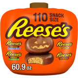Reese's Halloween Candy Variety in Reusable Pumpkin Bowl – Seasonal Fall Home Decor for Mantel and Entryway Styling