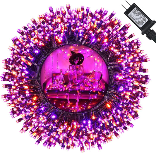 8 lighting modes including combination, twinkle, slow fade, and steady on