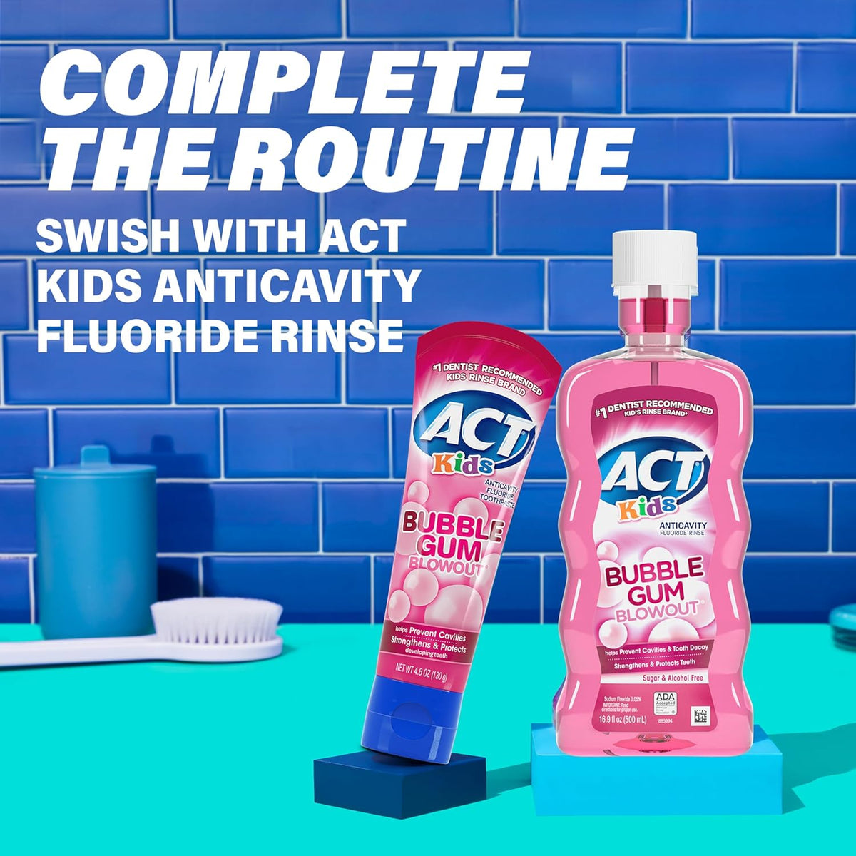 ACT Kids Anticavity Toothpaste – Mindful Morning and Nightly Dental Wellness Ritual for Kids, 4.6 oz