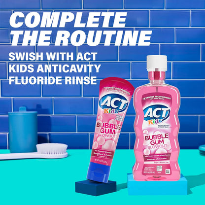 ACT Kids Anticavity Toothpaste – Mindful Morning and Nightly Dental Wellness Ritual for Kids, 4.6 oz