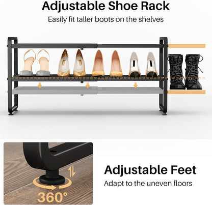 Aero Stiletto Tower – Pet-Friendly Closet Organizer, 2-Tier Heavy-Duty Mesh Wire Shoe Tower