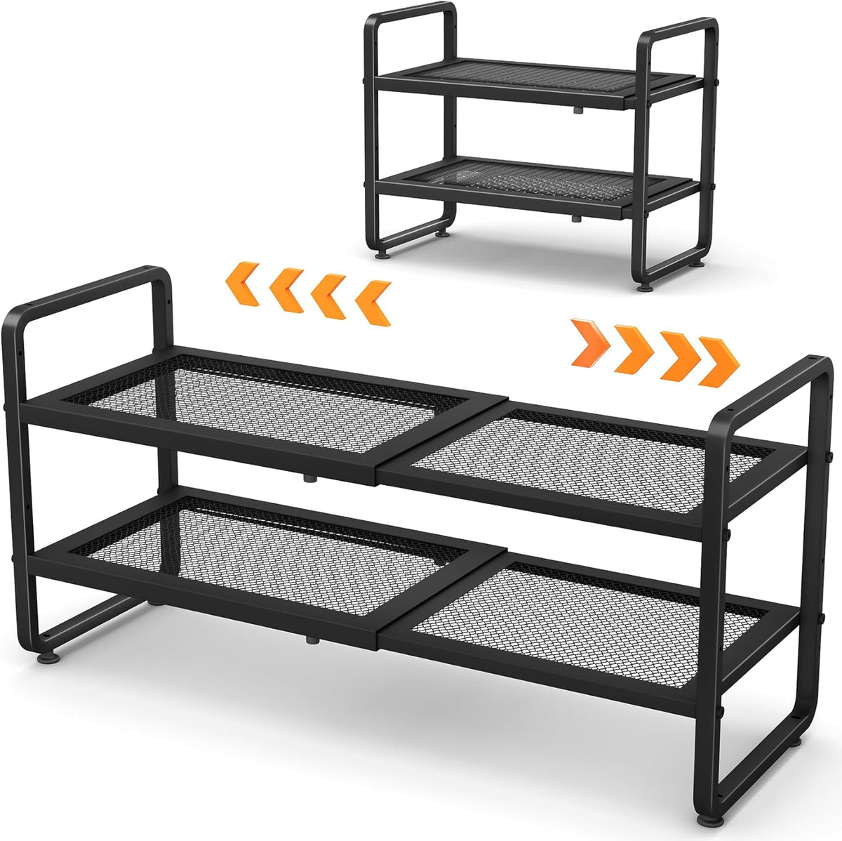 Aero Stiletto Tower – Pet-Friendly Closet Organizer, 2-Tier Heavy-Duty Mesh Wire Shoe Tower