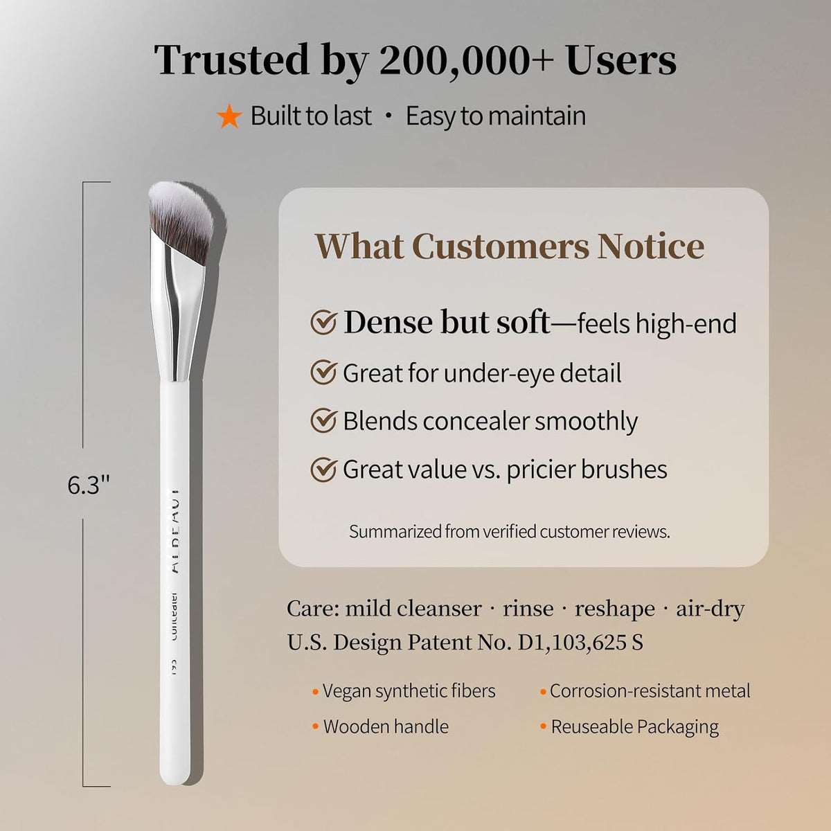 Albeaut Concealer Brush – Valentine's Day Gift for Women, Small Foundation Blending Brush