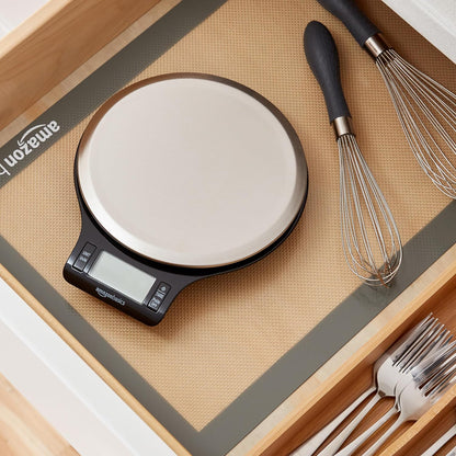 Amazon Basics Digital Food Scale with Multiple Units – Budget-Friendly Present for the Health-Conscious Home Cook, 11 lb Max