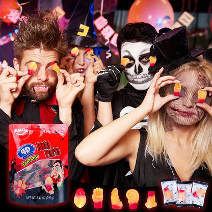 Amos Body Parts Gummy Snack Bag – Creepy-Cute Halloween Care Package Filler for College Dorms & Office Treats