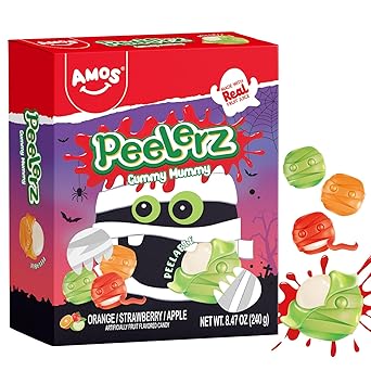 Amos Body Parts Gummy Snack Bag – Creepy-Cute Halloween Care Package Filler for College Dorms & Office Treats