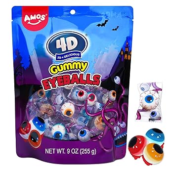 Amos Body Parts Gummy Snack Bag – Creepy-Cute Halloween Care Package Filler for College Dorms & Office Treats