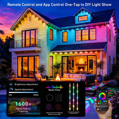 app-based zone control with independent color, brightness, and timer settings per zone