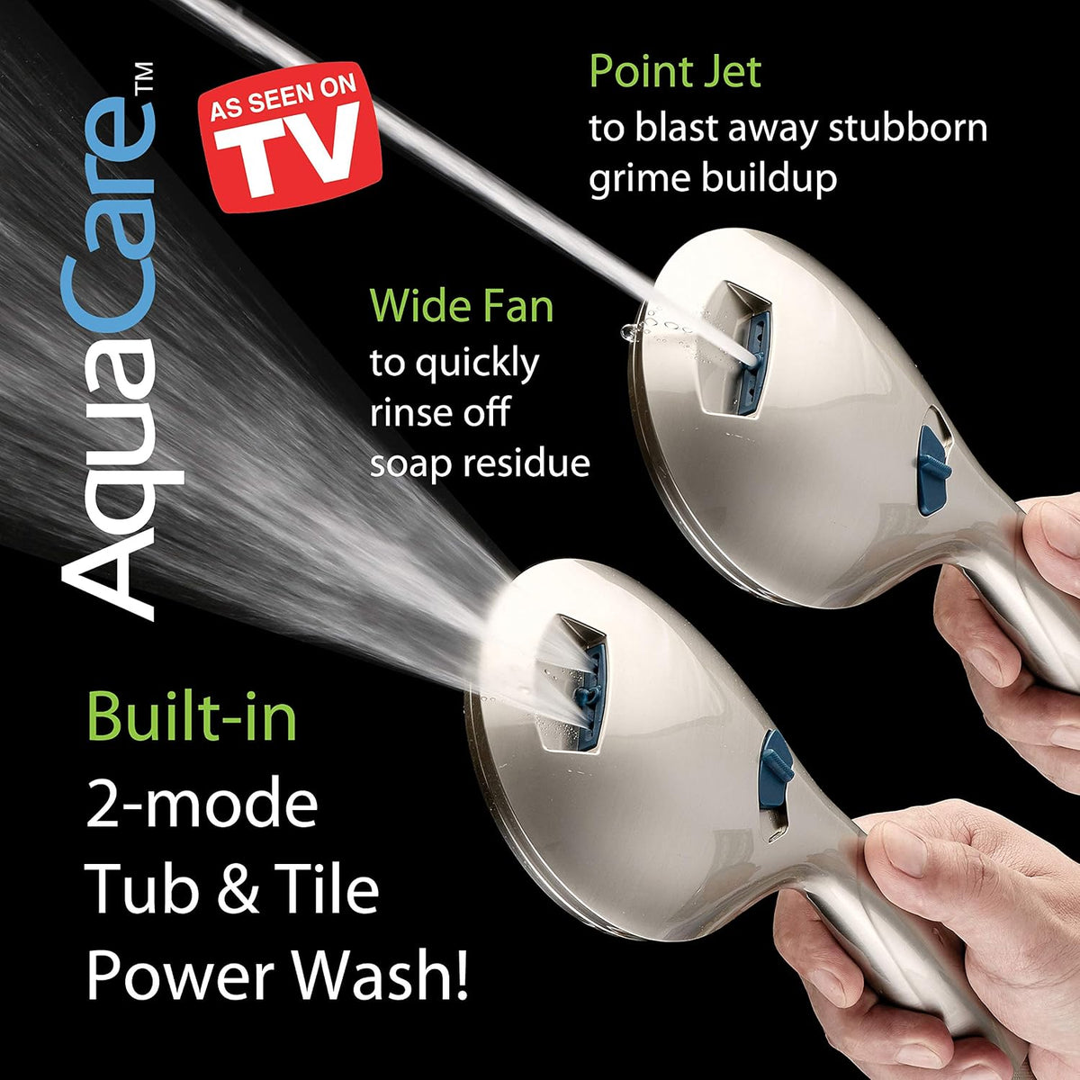 AquaCare 6 ft Handheld Shower Head for Bathing Kids – Parent-Held Rinse Control Without Awkward Reaching