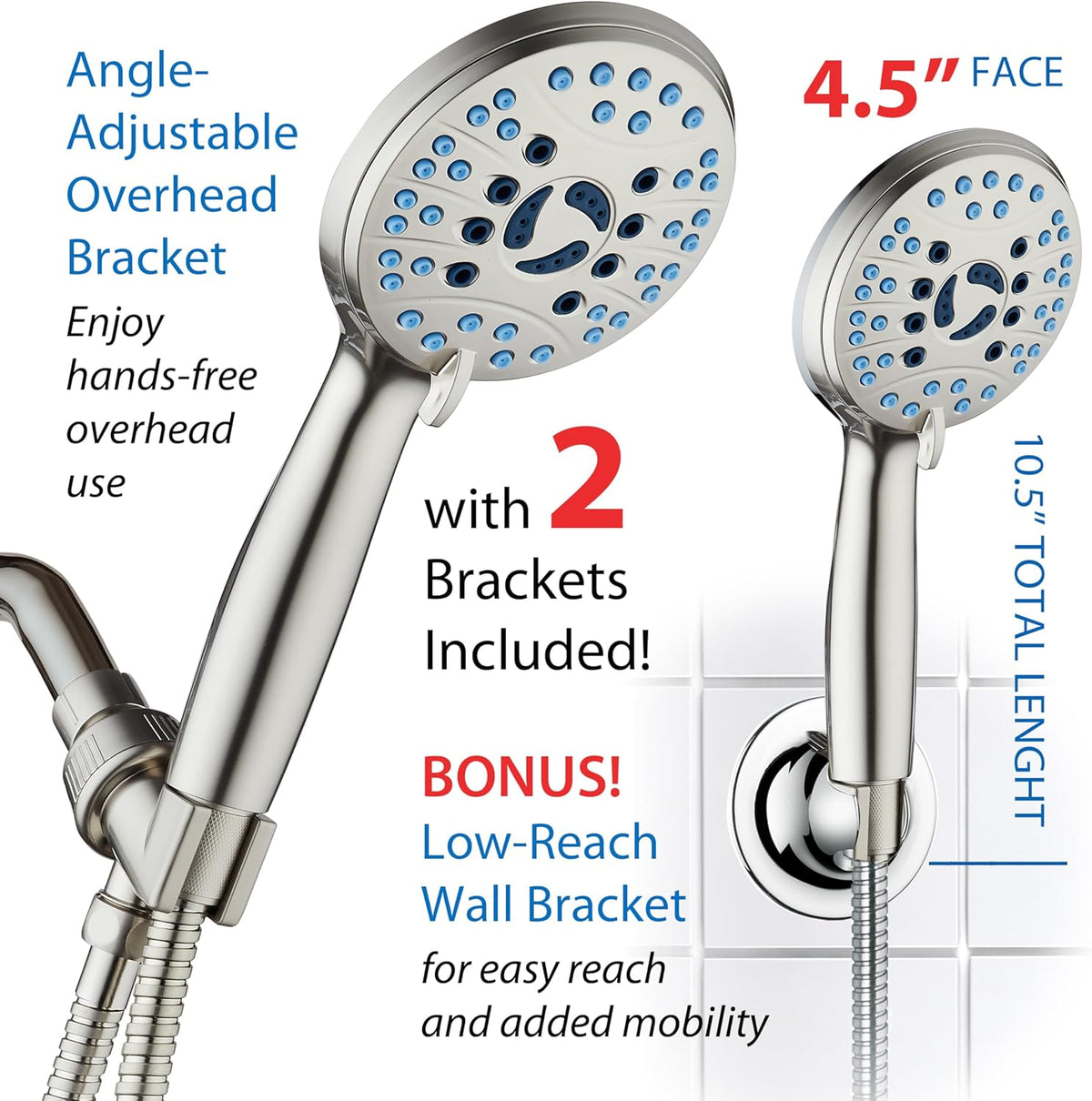 AquaCare 6 ft Handheld Shower Head for Bathing Kids – Parent-Held Rinse Control Without Awkward Reaching