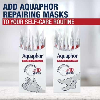 Aquaphor Repairing Foot Masks – Post-Shower Foot Care for Relaxation Night, Nourishing Sock Mask with Shea Butter and Glycerin